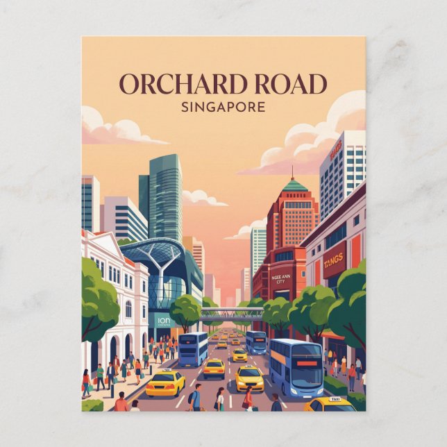 Postal Calle Orchard Singapur (Anverso)
