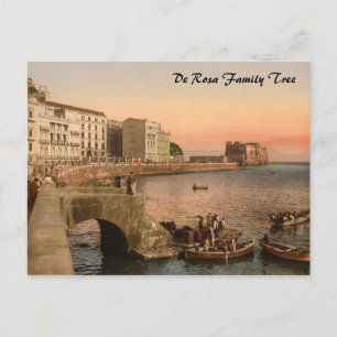 Postal Calle Partenope, Nápoles, Campania, Italia