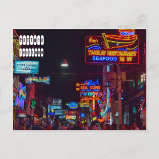 Postal Calle Pattaya Walking en Tailandia
