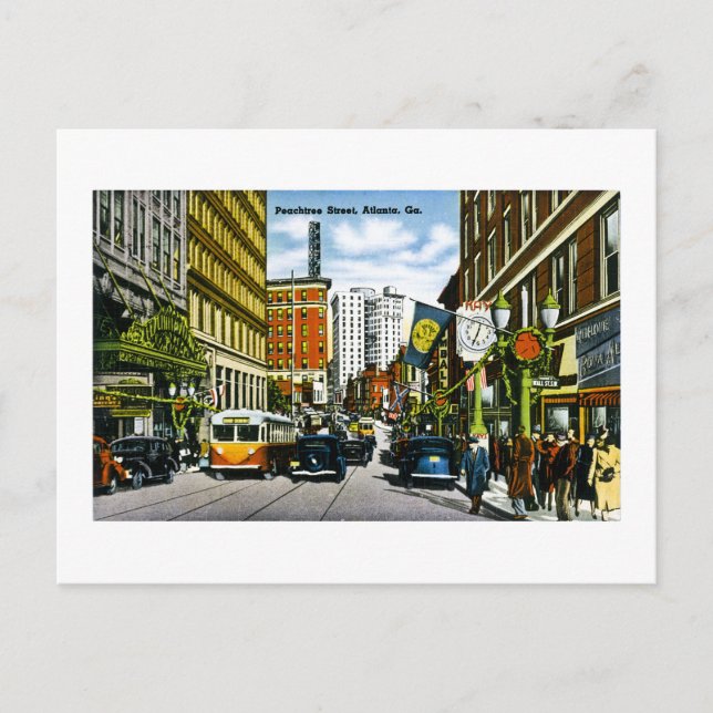 Postal Calle Peachtree, Atlanta, GA (Anverso)