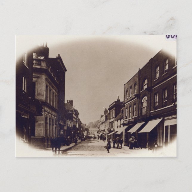 Postal Calle principal de Godalming, Surrey, c.1900 (Anverso)