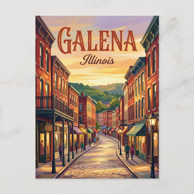 Postal Calle Principal, Galena EE. UU. (Anverso)