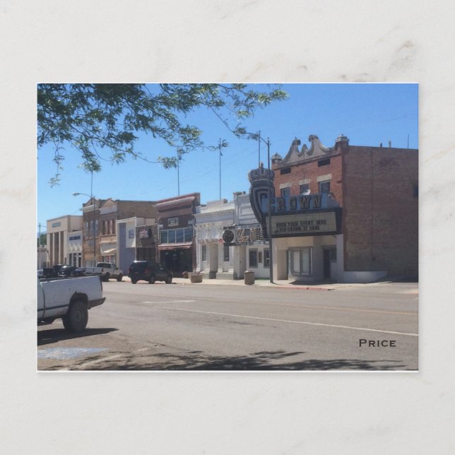 Postal Calle principal - Precio (Anverso)