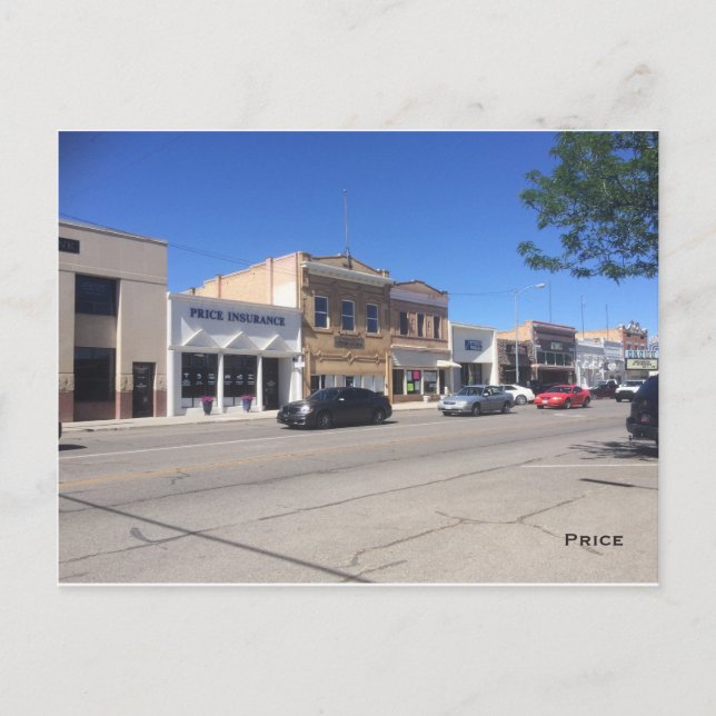 Postal Calle principal - Precio (Anverso)