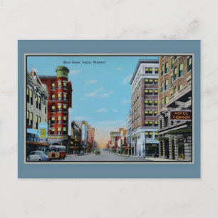 Postal Calle principal vintage Joplin Missouri