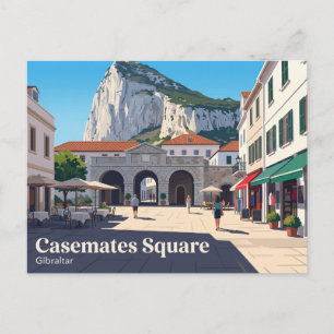 Postal Calle Principal y Plaza de Casemates Gibraltar