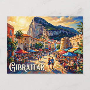 Postal Calle Principal y Plaza de Casemates, Gibraltar