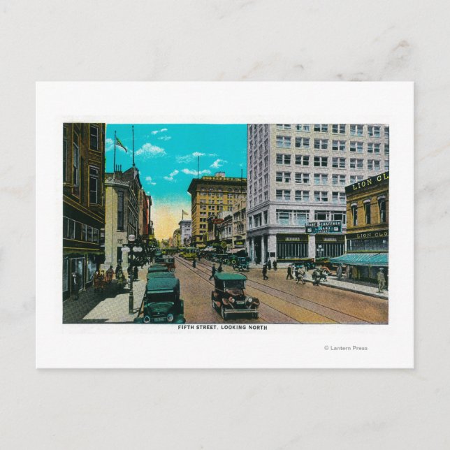 Postal Calle Quinta con vistas al norte, San Diego (Anverso)