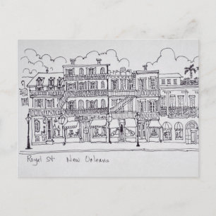 Postal Calle Royal   Nueva Orleans, Luisiana