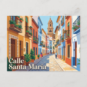Postal Calle Santa María España
