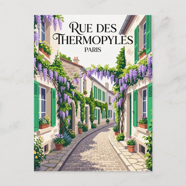 Postal Calle Thermopyles Francia (Anverso)