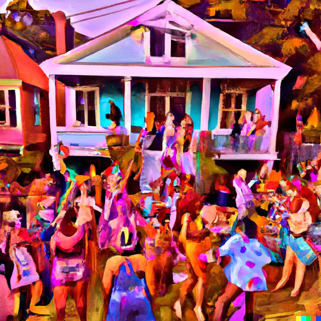 Postal Calle tras Fiesta del Festival de Jazz de Nueva Or (Subido por el creador)