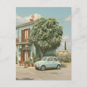 Postal Calle Veraniega Italiana Vintage