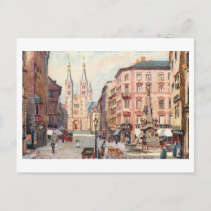 Postal Calle Vintage Dom, Wurzburgo, Alemania