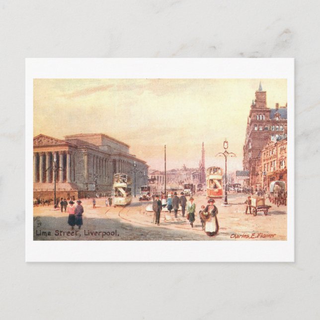 Postal Calle Vintage Lime en Liverpool (Anverso)
