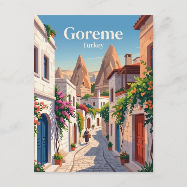 Postal Callejón de Göreme Turquía (Anverso)
