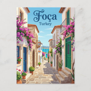 Postal Callejón de Piedra Vieja, Foça Turquía