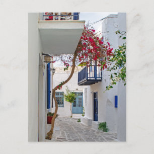 Postal Callejón de verano Paros Parikia