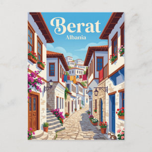 Postal Callejón del casco antiguo de Berat Albania