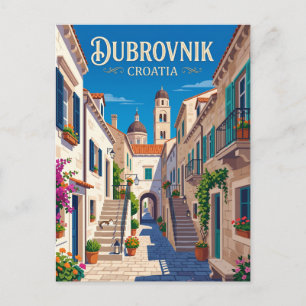 Postal Callejón del casco antiguo de Dubrovnik Croacia