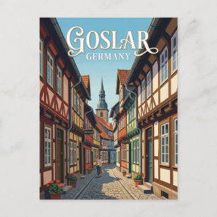 Postal Callejón del casco antiguo de Goslar Alemania