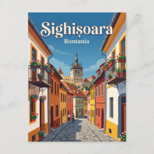 Postal Callejón del casco antiguo de Sighișoara Rumania