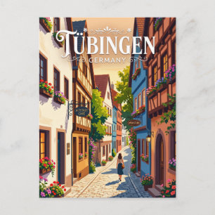 Postal Callejón del casco antiguo de Tübingen Alemania
