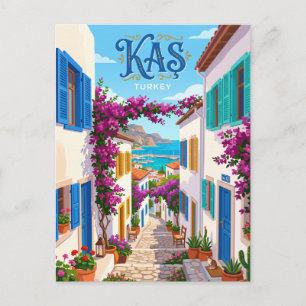Postal Callejón del Casco Antiguo, Kaş Turquía