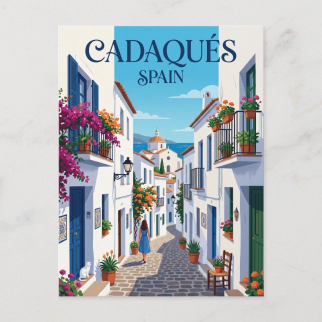 Postal Callejón en Cadaqués España España (Anverso)