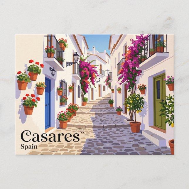 Postal Callejón en Casares España (Anverso)