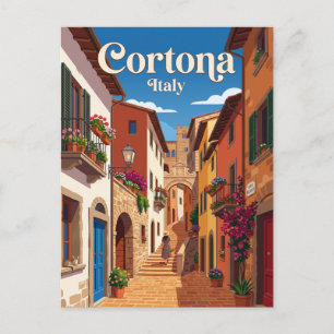 Postal Callejón en Cortona Italia