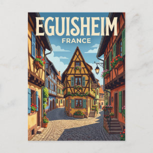 Postal Callejón en Eguisheim, Francia Francia