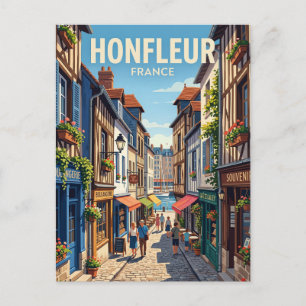 Postal Callejón en el casco antiguo de Honfleur Francia
