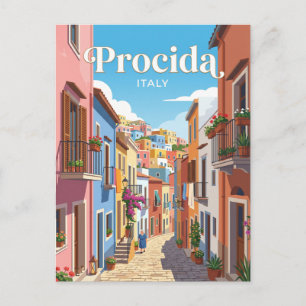 Postal Callejón en Procida Italia