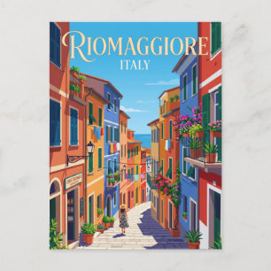 Postal Callejón en Riomaggiore Italia