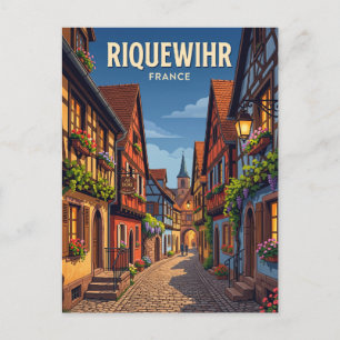 Postal Callejón en Riquewihr Francia
