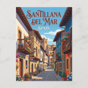 Postal Callejón en Santillana del Mar España