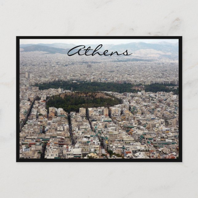 Postal calles de Atenas (Anverso)