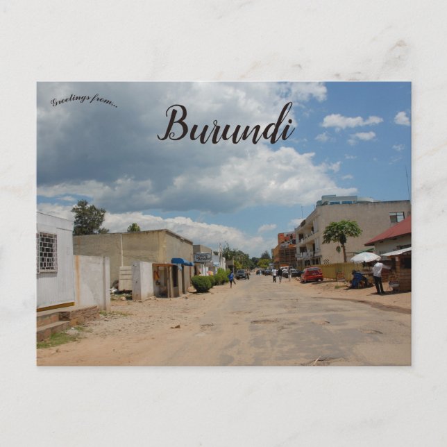 Postal Calles de Bujumbura Burundi (Anverso)
