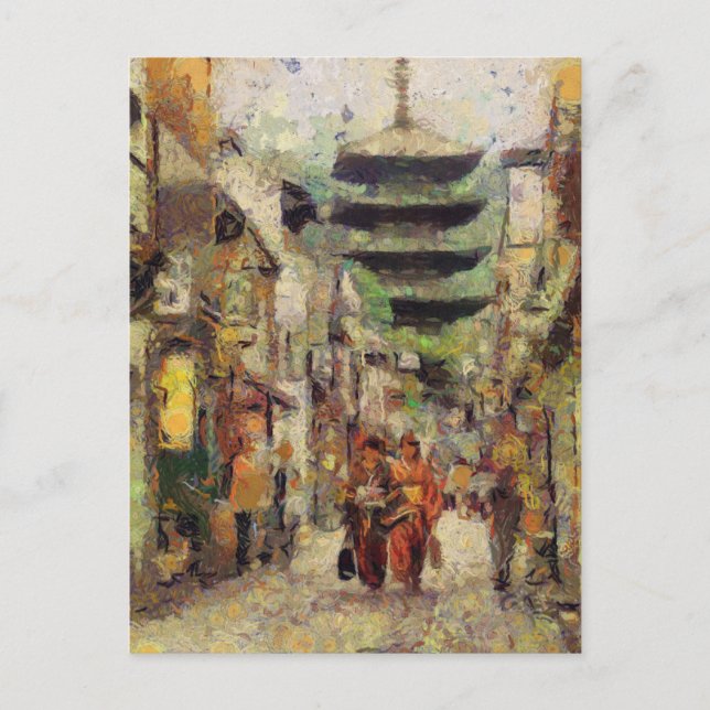 Postal Calles de Kioto (Anverso)