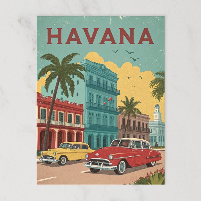 Postal Calles de La Habana y coches clásicos (Subido por el creador)