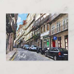 Postal Calles de Oporto Portugal