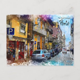 Postal Calles de Oporto Portugal