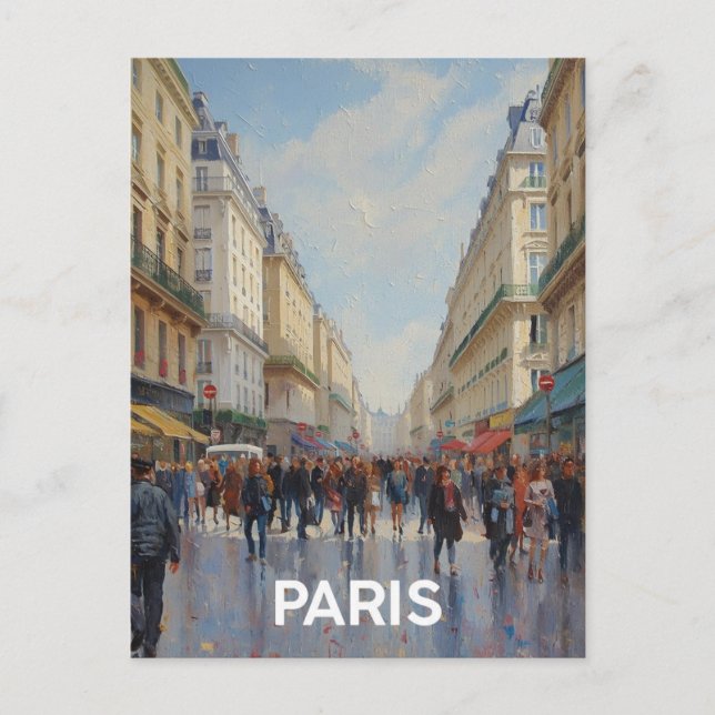 Postal Calles de París (Anverso)