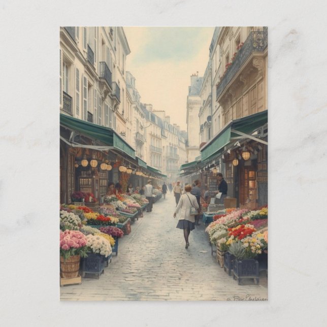 Postal Calles de París (Anverso)