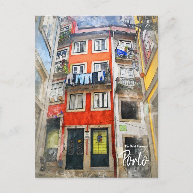 Postal Calles de Porto- Portugal  (Anverso)
