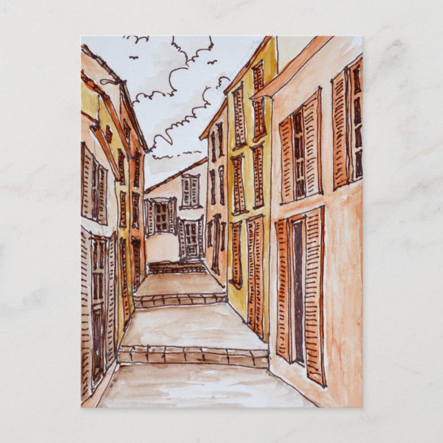 Postal Calles de Saint-Tropez | Riviera francesa, Francia (Anverso)