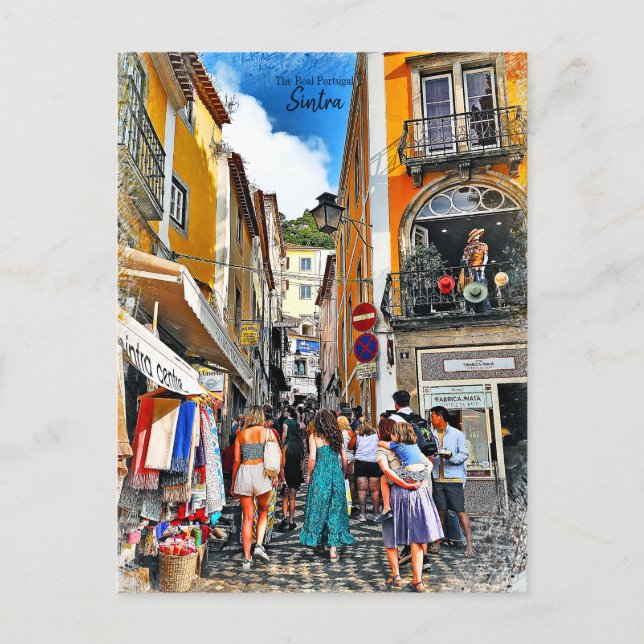 Postal Calles de Sintra- El Portugal Real (Anverso)