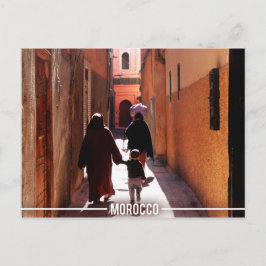 Postal Calles Medina, Marruecos de Marrakesh