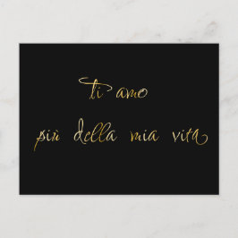 Postal Calligrafía Amor italiano